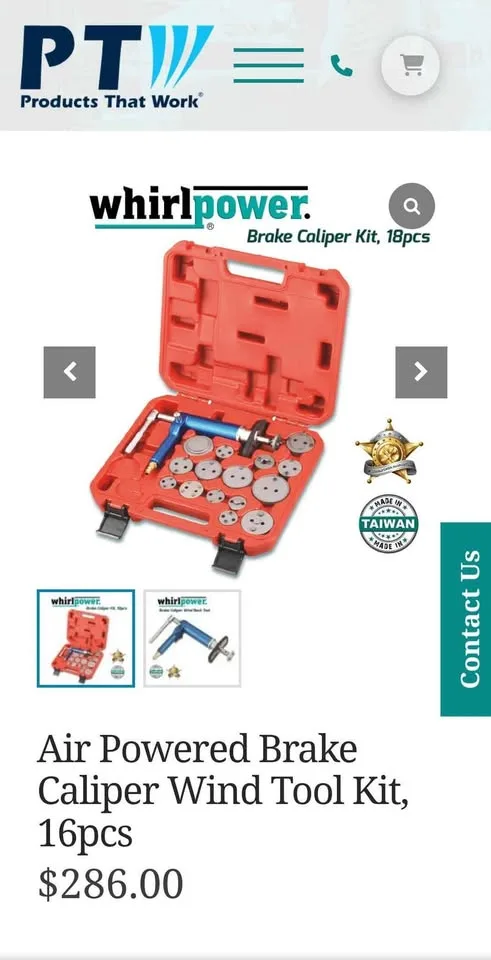 Air powered brake caliper wind back tool set image indicator(4)