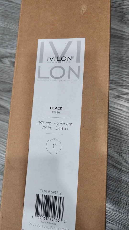 IVILON BLACK FINISH WINDOW ROD 72IN - 144in - photo 4