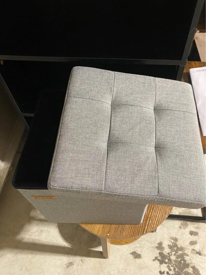 Brand New Light Gray Storage Cube - FOOTREST OTTOMAN image indicator(2)