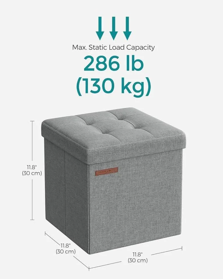 Brand New Light Gray Storage Cube - FOOTREST OTTOMAN image indicator(3)
