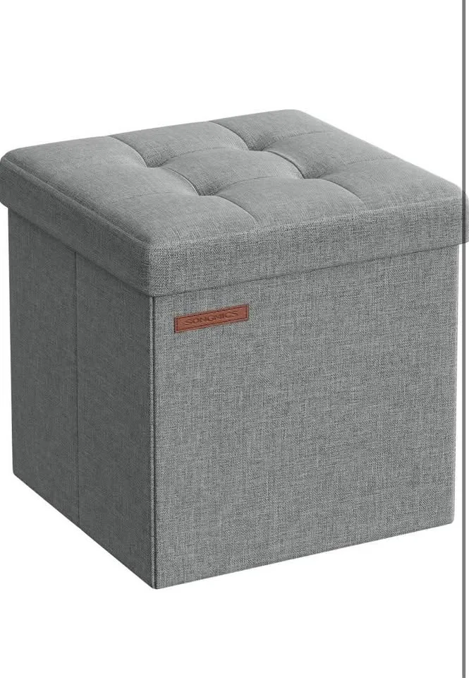 Brand New Light Gray Storage Cube - FOOTREST OTTOMAN image indicator(4)