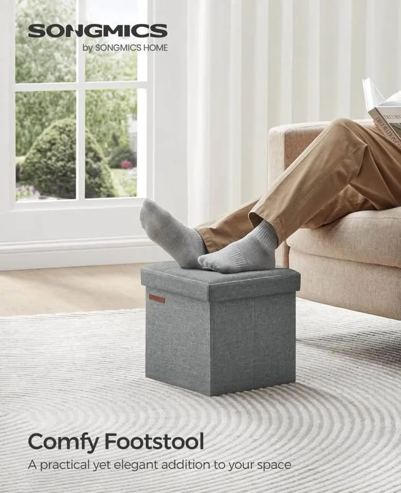 Brand New Light Gray Storage Cube - FOOTREST OTTOMAN image indicator(7)