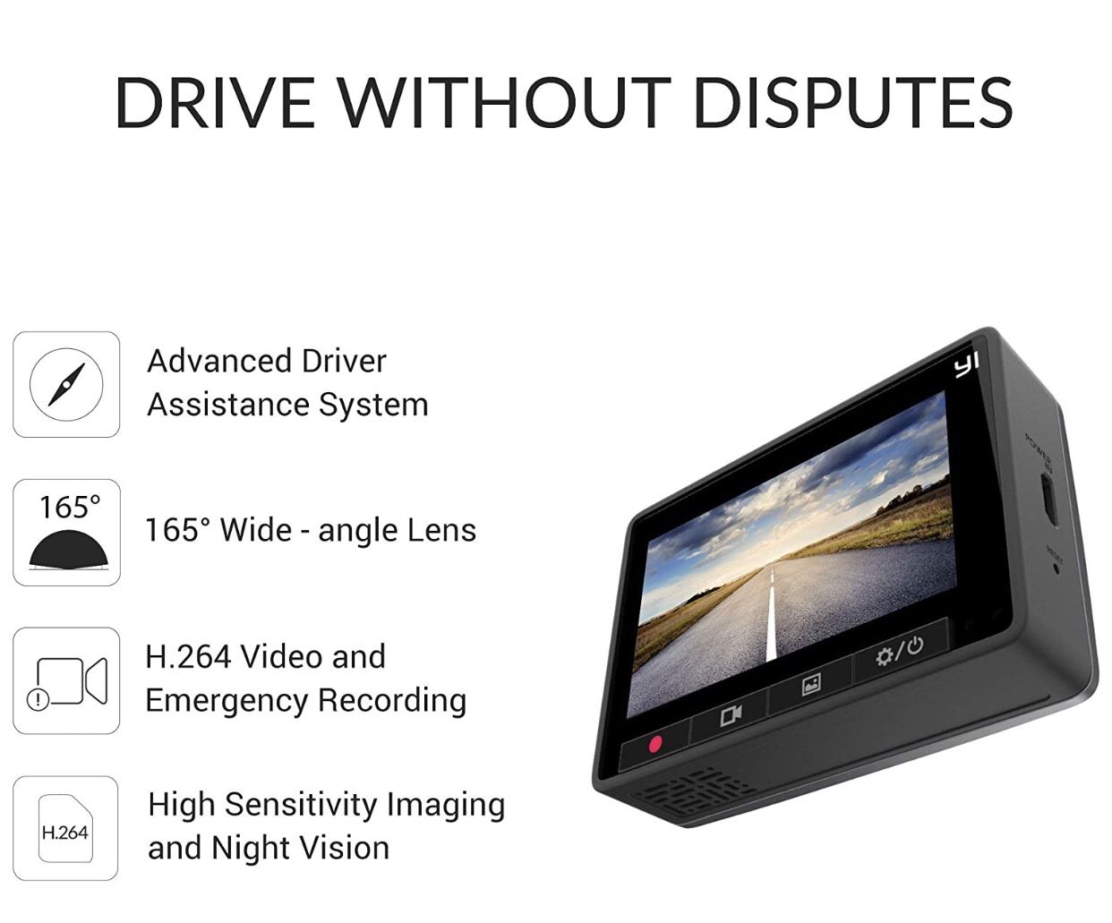 YI 2.7" Screen Full HD 1080P60 Dash Camera - photo 2