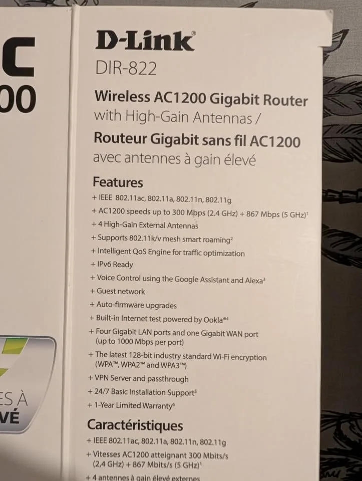 D-link WIFI - AC1200 Gigabit Router image indicator(2)