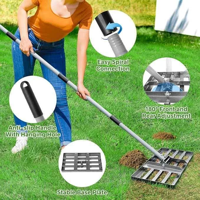 Lawn Leveler with Stainless Steel Long Handle 🥕 image indicator(3)