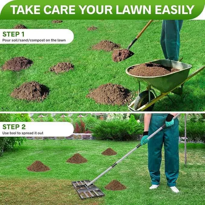 Lawn Leveler with Stainless Steel Long Handle 🥕 image indicator(4)