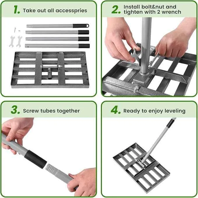 Lawn Leveler with Stainless Steel Long Handle 🥕 image indicator(5)