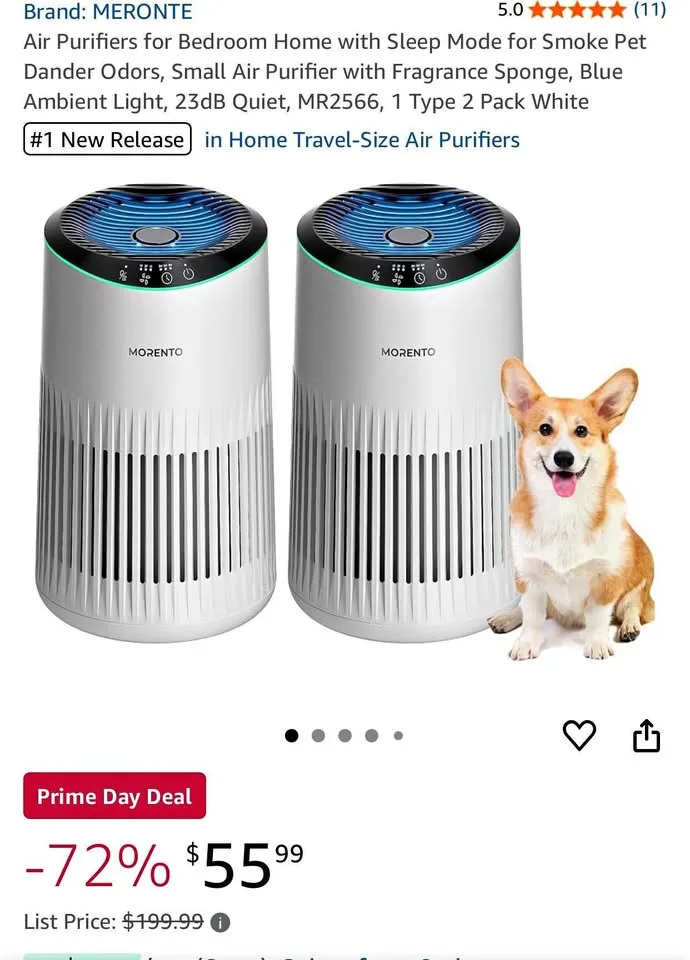 (New) Air Purifiers for Bedroom Home(2*Packs) thumbnail