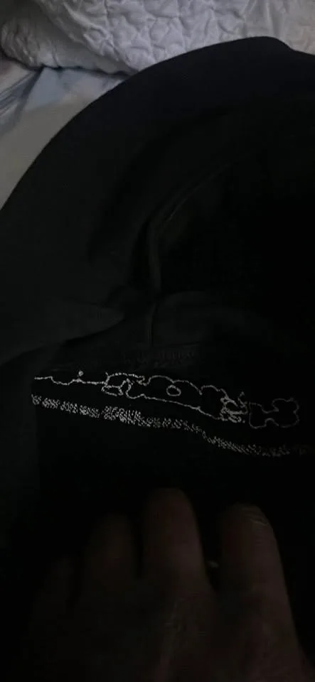 authentic spider hoodie selling for cheap because of stain image indicator(3)