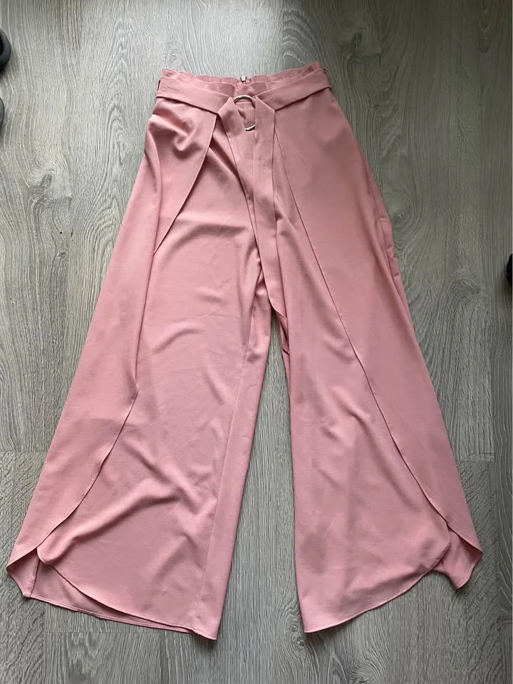 Pink Flowy Pants Size Small image indicator(2)