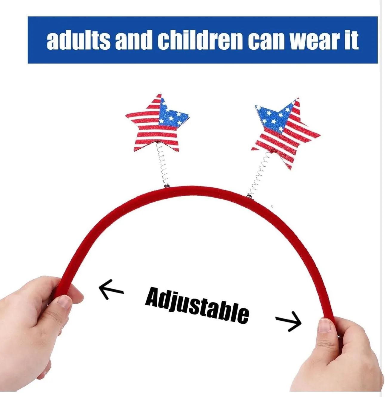 12 PCS】 4th of July Headbands 4th of July Accessories image indicator(3)