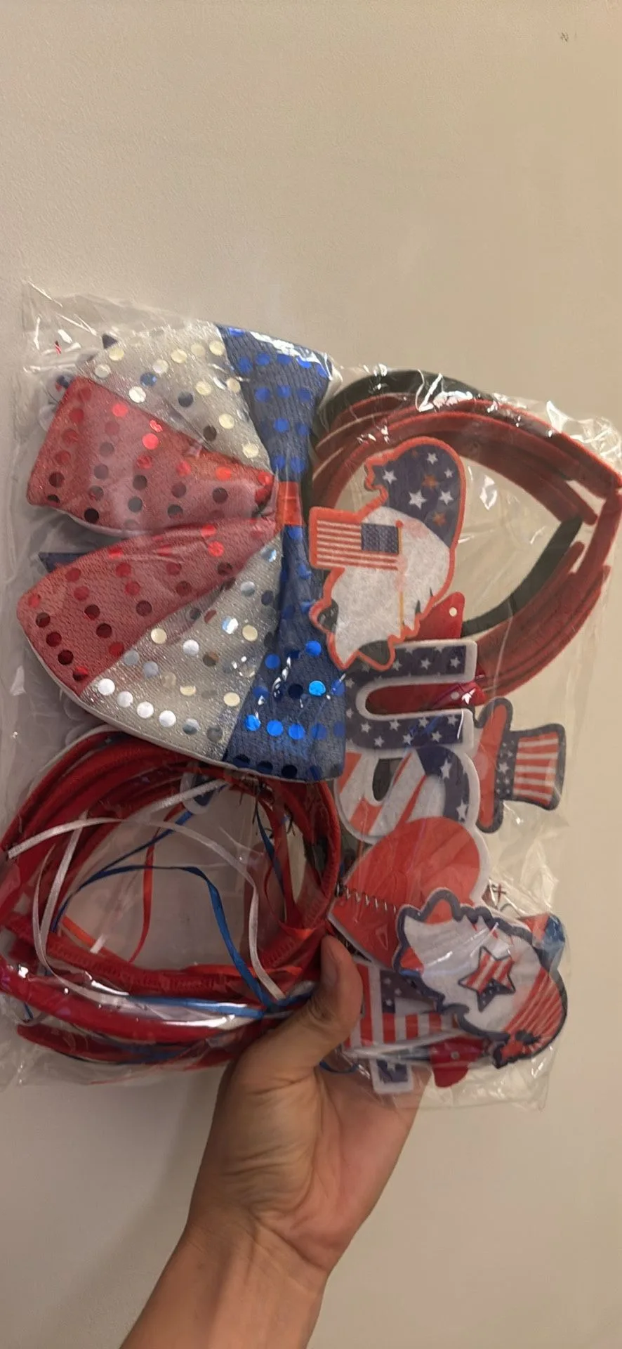 12 PCS】 4th of July Headbands 4th of July Accessories image indicator(5)