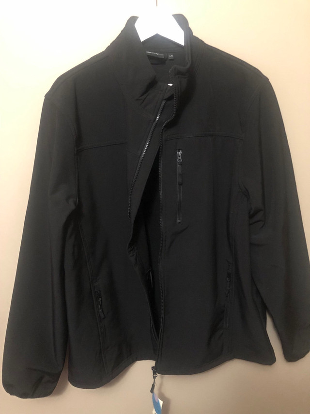 Black Windbreaker Jacket Size L New