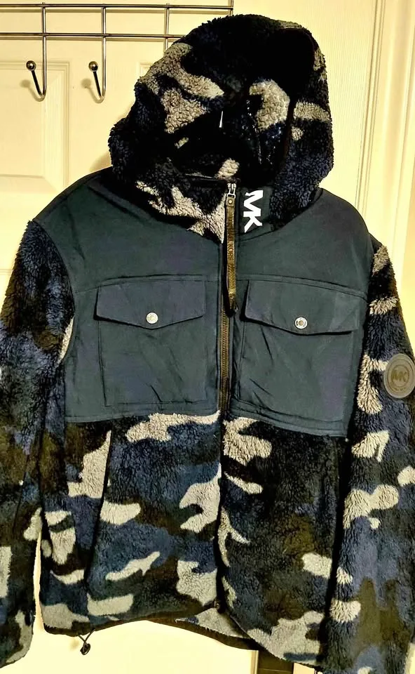 Michael Kors Men’s Sherpa Camo Jacket – Size XL