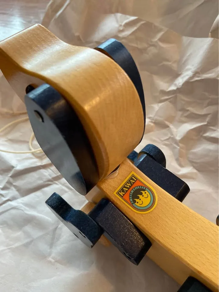 Vintage Japanese wooden pull toy dog image indicator(2)