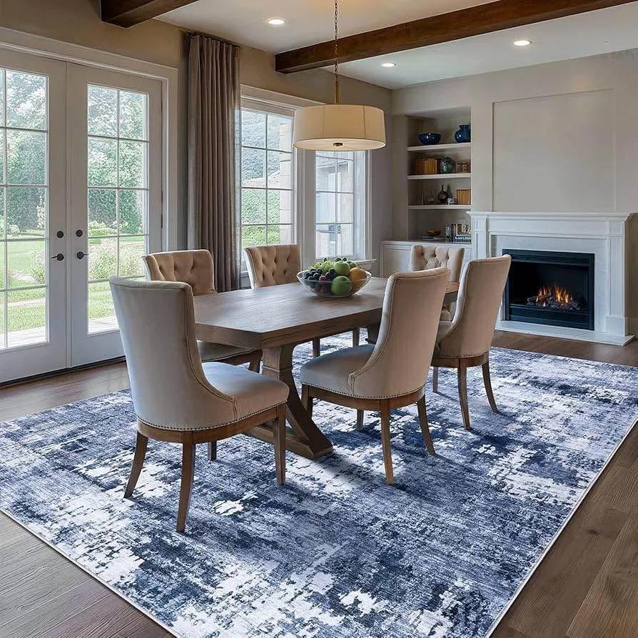 Brand new Modern Neutral Abstract Pattern Indoor Area Rug 5x8 ft image indicator(6)