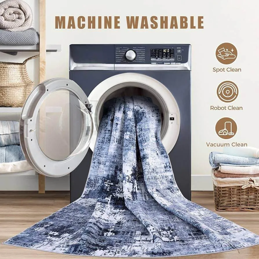 Brand new Modern Neutral Abstract Pattern Indoor Area Rug 5x8 ft image indicator(7)