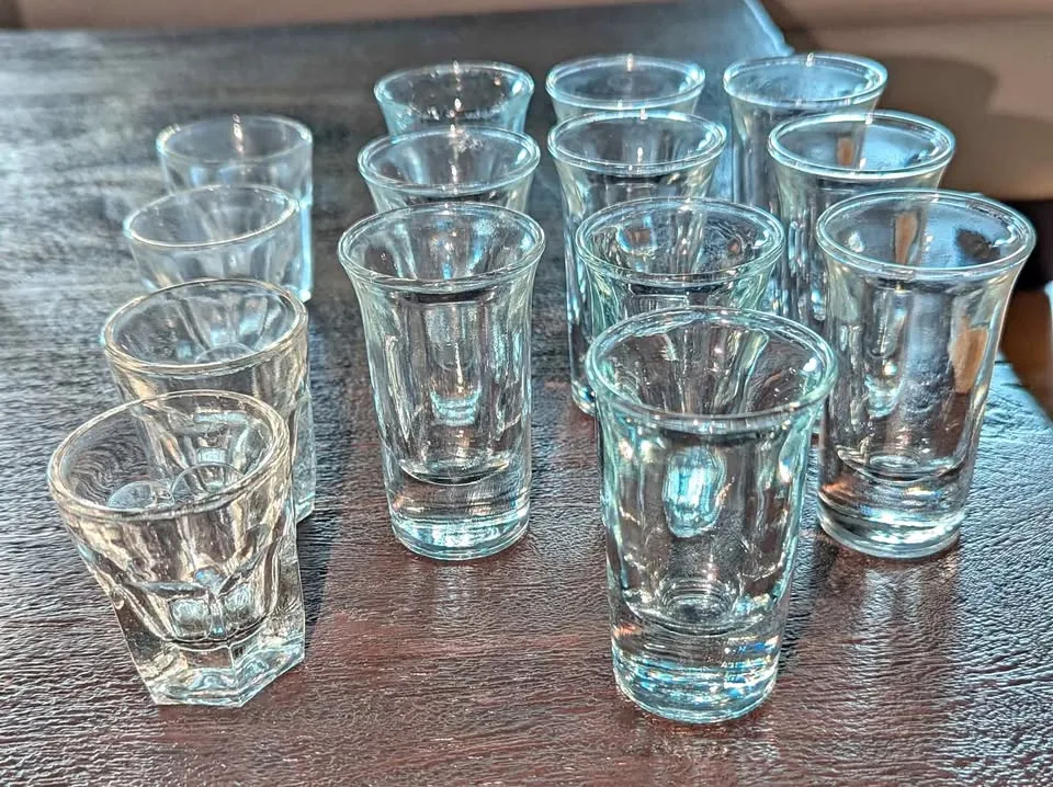 Set of 10+4 Bar Shot Glasses
