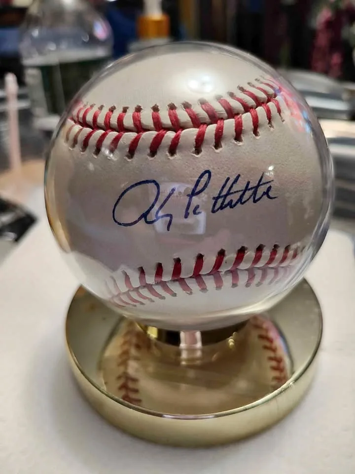 Andy Pettite and Jorge Posada autographed baseballs thumbnail