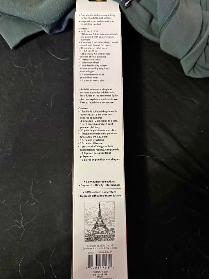 Paint by numbers kit (Eiffel Tower )