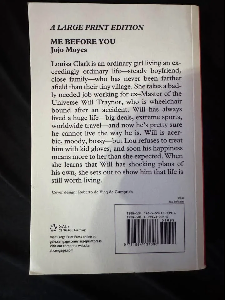 Me before you large print edition book image indicator(2)