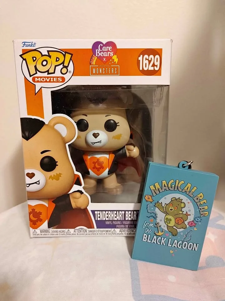 Halloween Care Bear Funko as Dracula and bagclip thumbnail
