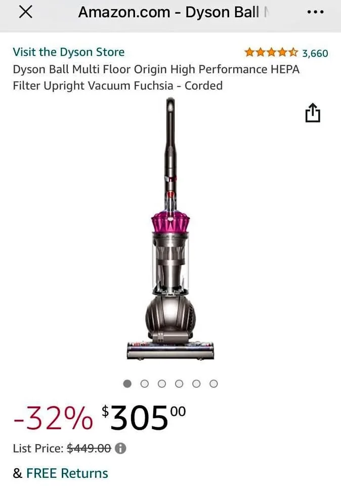 Dyson Ball Multi Floor Origin HEPA Vacuum - Corded thumbnail