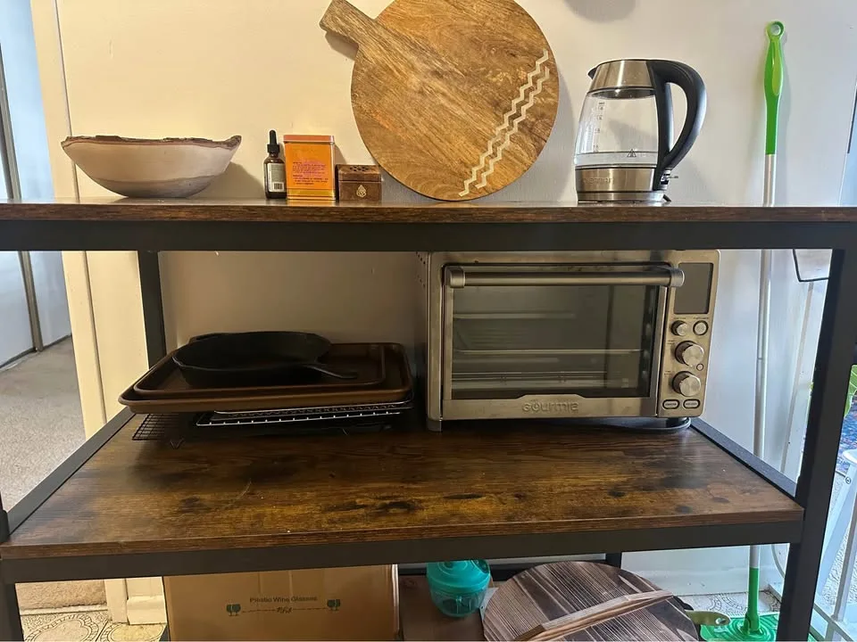 Rustic Brown & Black Kitchen Island / Bar Table image indicator(2)