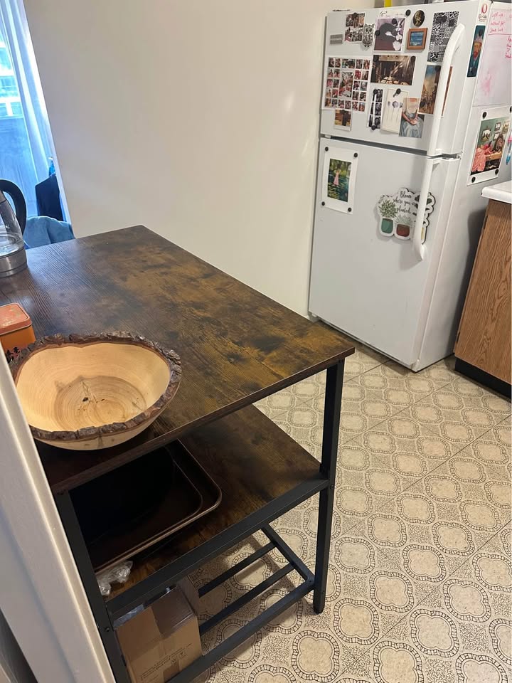 Rustic Brown & Black Kitchen Island / Bar Table - photo 4