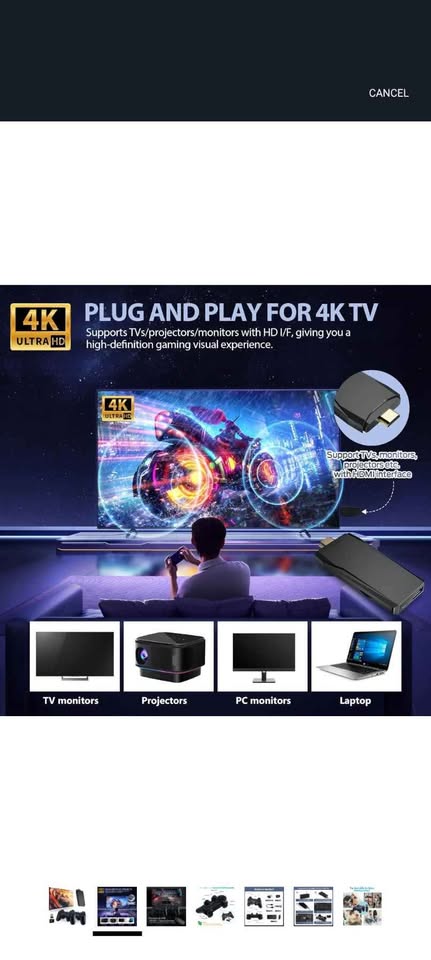 Retro Game Console, HDMI Plug & Play Video TV Game, 4K HD output - photo 2