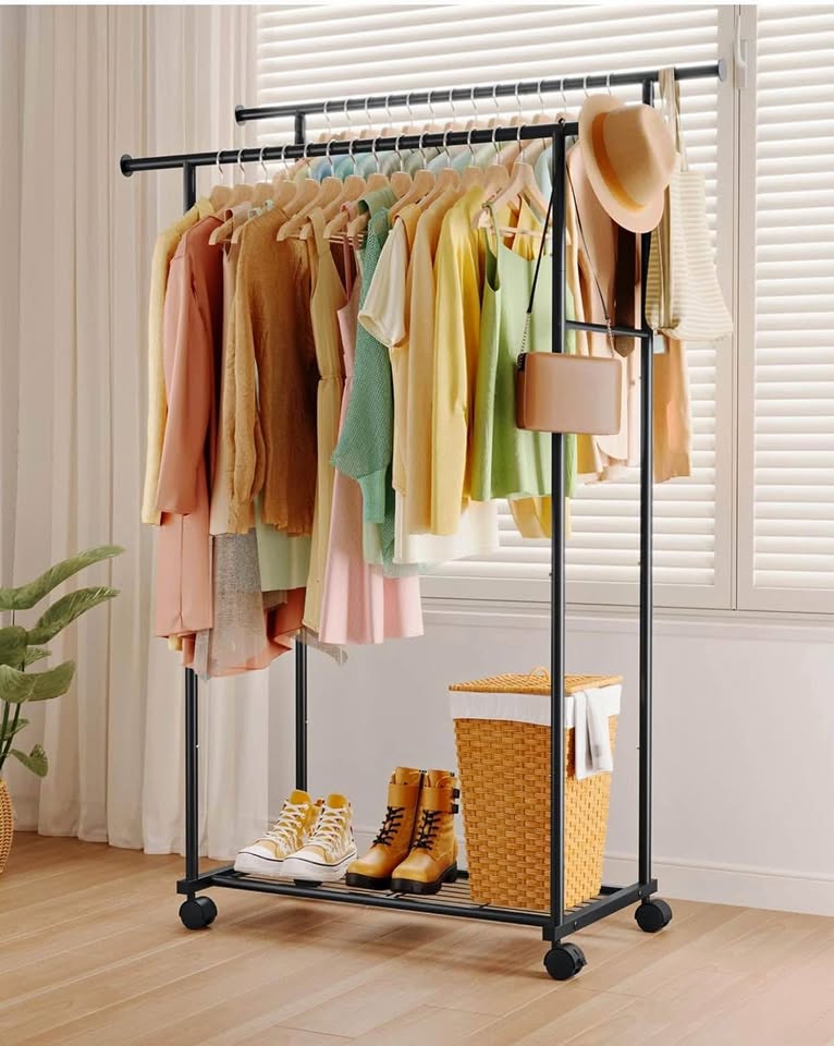 (New) Double Rods Clothes Rack