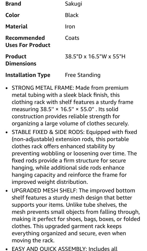 (New) Double Rods Clothes Rack - photo 3