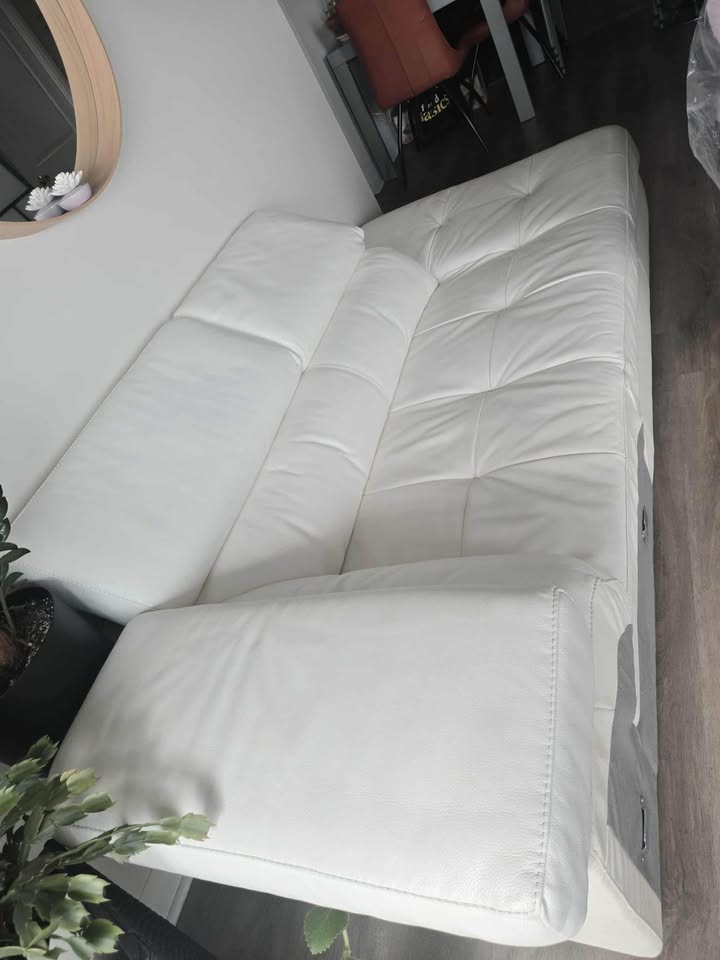 White Leather Couch - photo 3