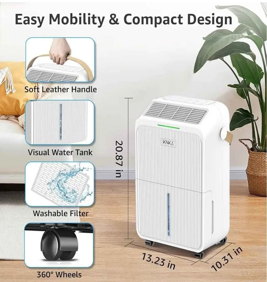 Dehumidifier for Basement with Drain Hose Max 34 Pints image indicator(2)