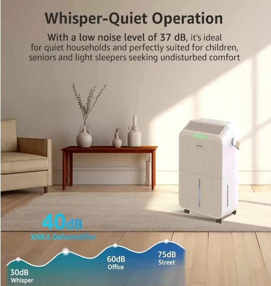 Dehumidifier for Basement with Drain Hose Max 34 Pints image indicator(5)