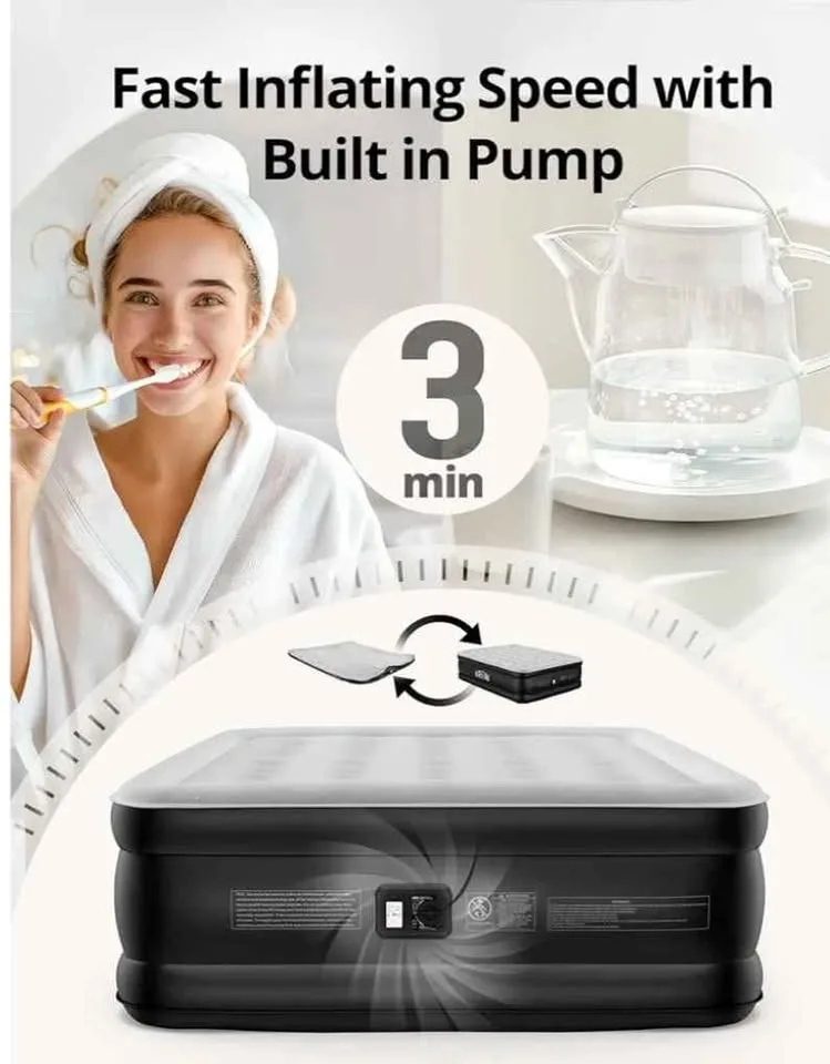 Airefina Queen Air Mattress with Built-in Pump image indicator(3)