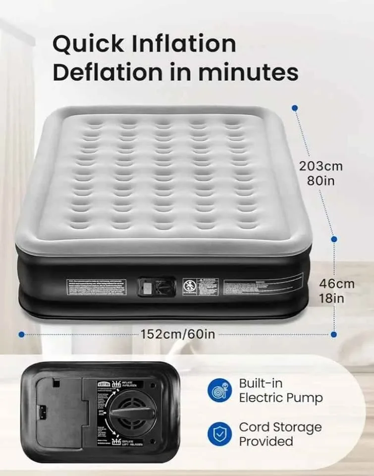 Airefina Queen Air Mattress with Built-in Pump image indicator(5)