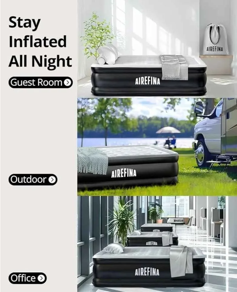 Airefina Queen Air Mattress with Built-in Pump image indicator(6)