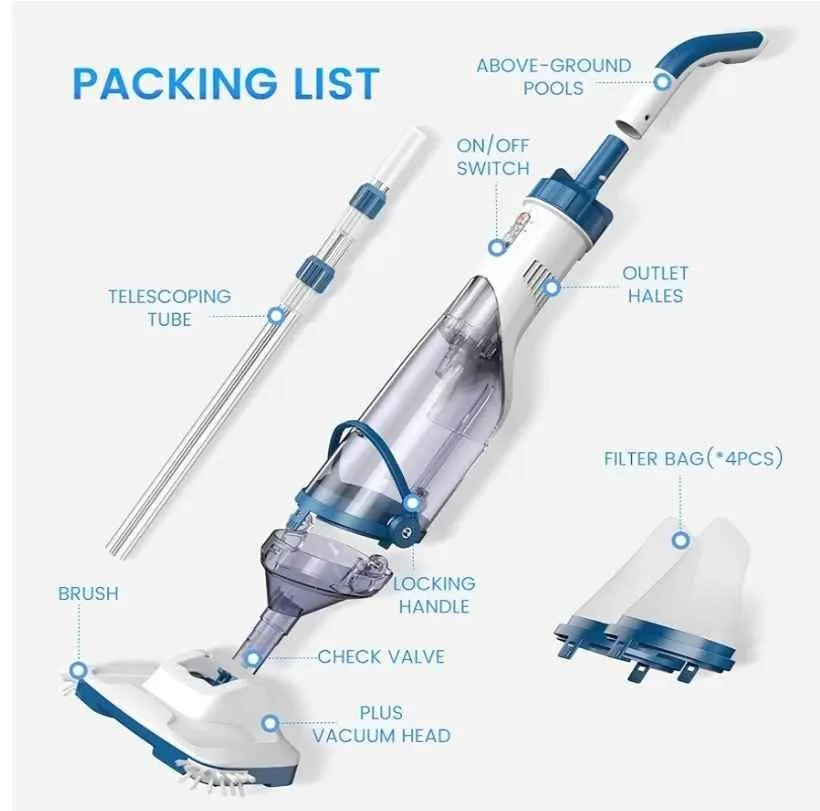 ENHULK Pool Vacuum for Above Ground Pools, 2025 Upgraded image indicator(7)