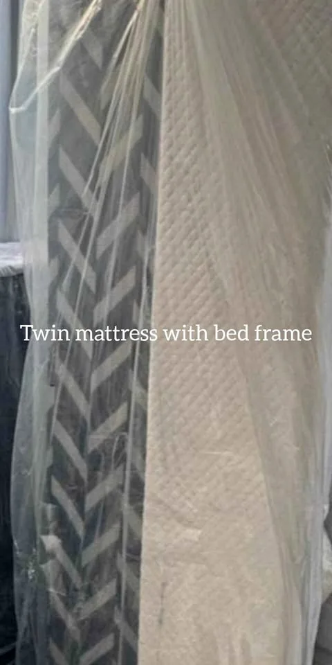 Twin Mattress with bed frame thumbnail