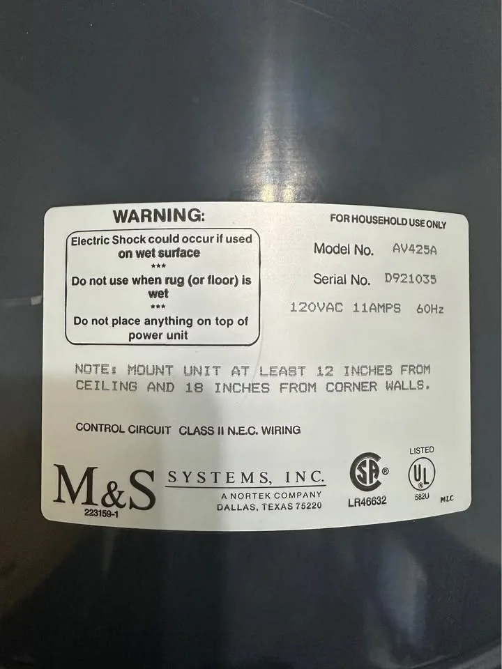 Central Vacuum Unit image indicator(2)