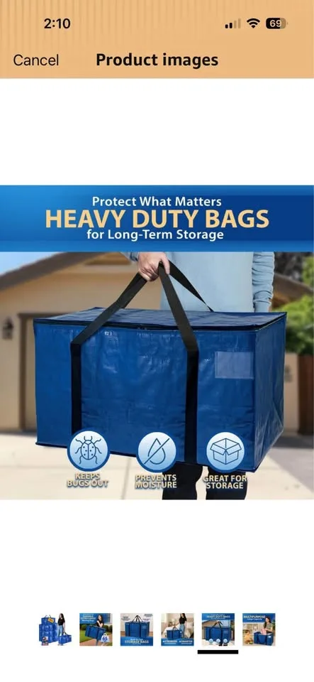 Heavy Duty Moving bags / Storage bags image indicator(5)