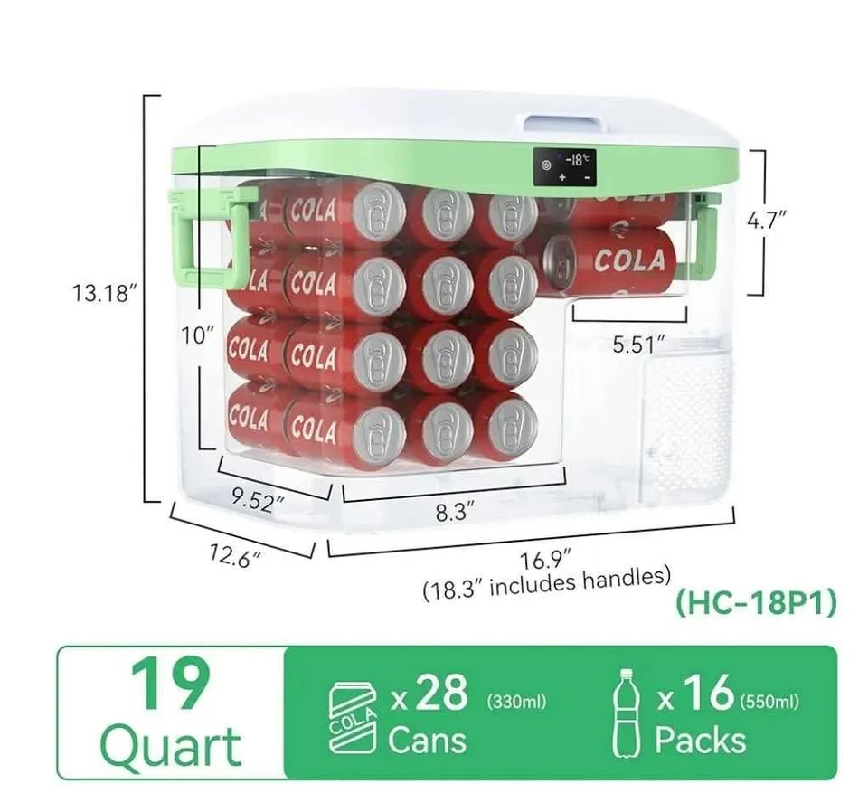 Megiu Car Fridge Portable 12V Refrigerator 19 Quart image indicator(3)
