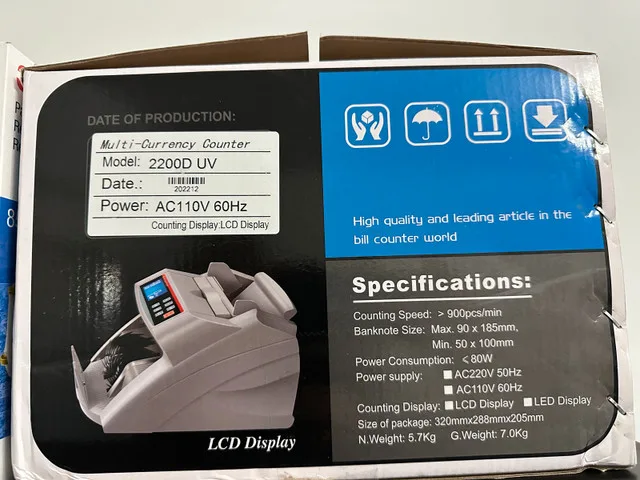 Currency bill counting machine image indicator(3)