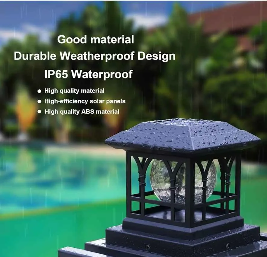 AEFRELEOHT Solar powered Post Cap Light, Model SL1688-8 image indicator(8)