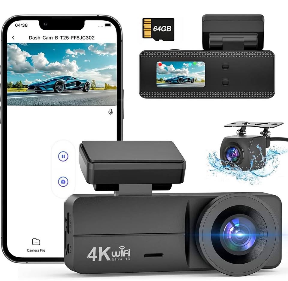(New) 4K Dash Cam Front and Rear