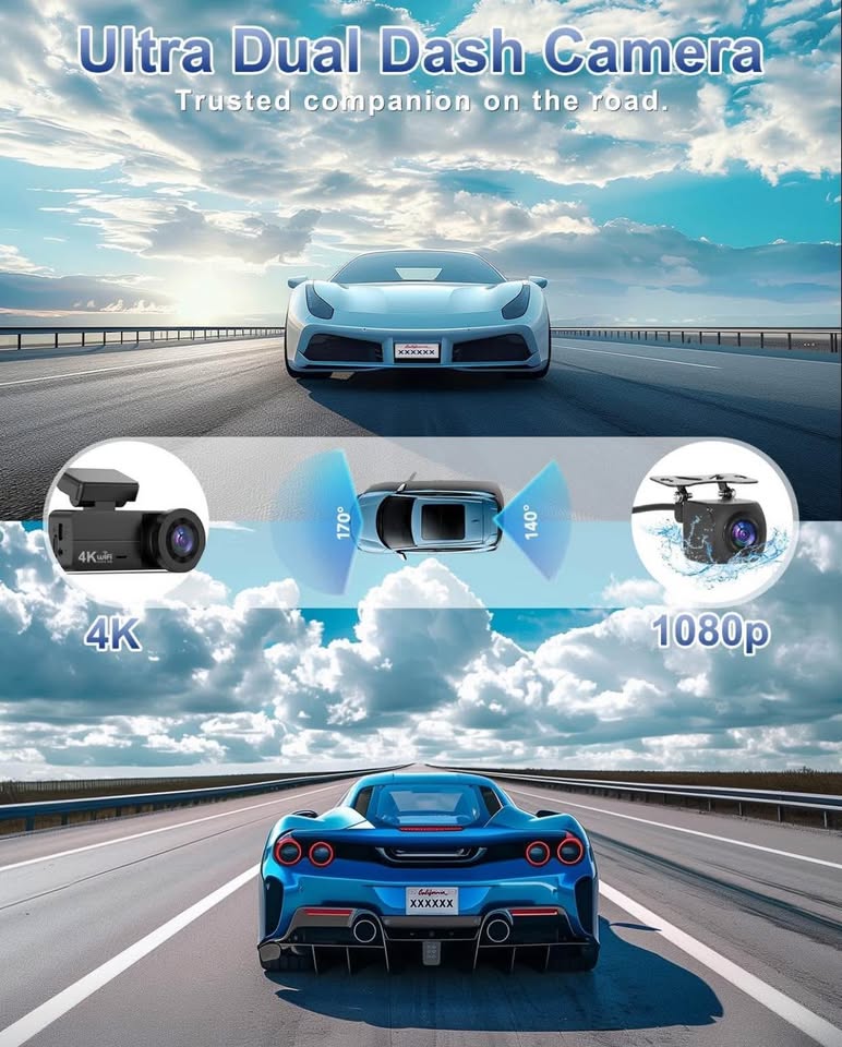 (New) 4K Dash Cam Front and Rear - photo 2