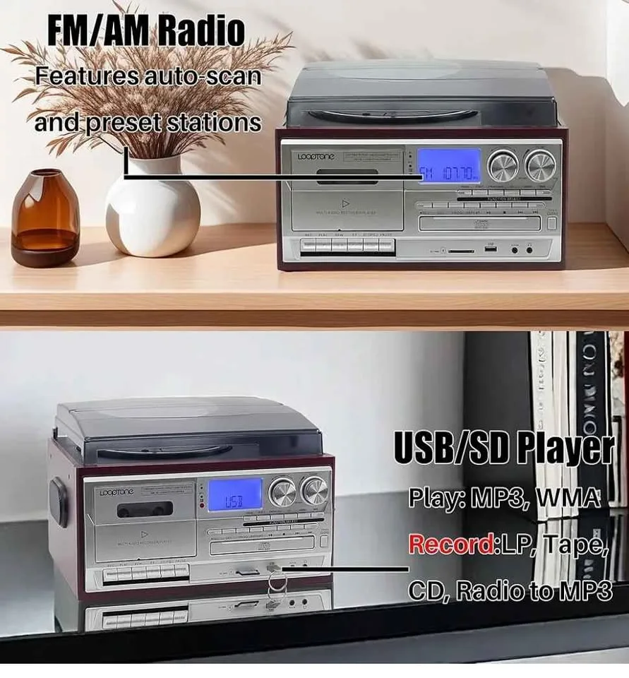 Looptone TR-18FCD, a vintage-inspired record player image indicator(6)