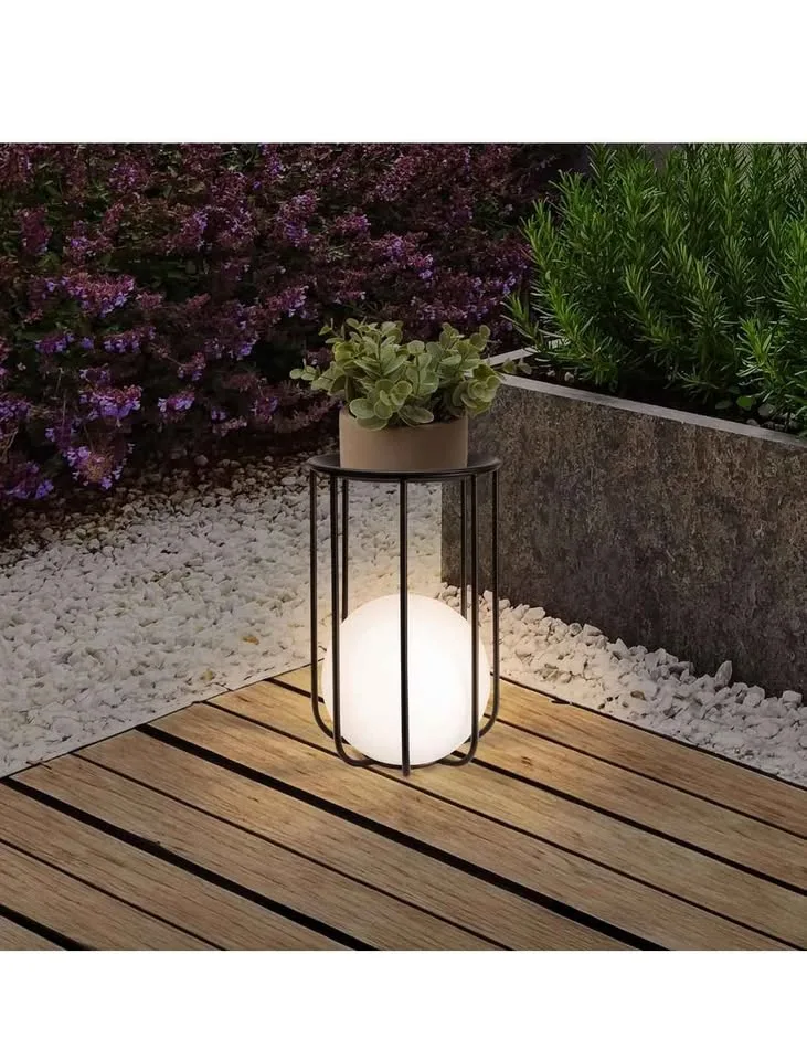 Large Outdoor Planter Stand Includes Rechargeable LED Glow Ball image indicator(2)