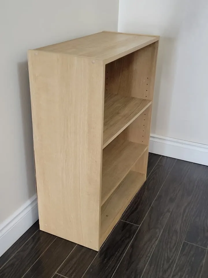 3-Tier Wooden Bookshelf Storage Shelf – Light Oak Finish image indicator(4)